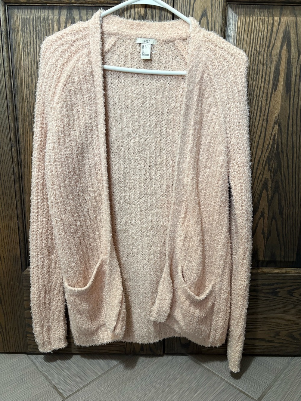 Forever 21 Dusty Pink Open-Front Cozy Cardigan